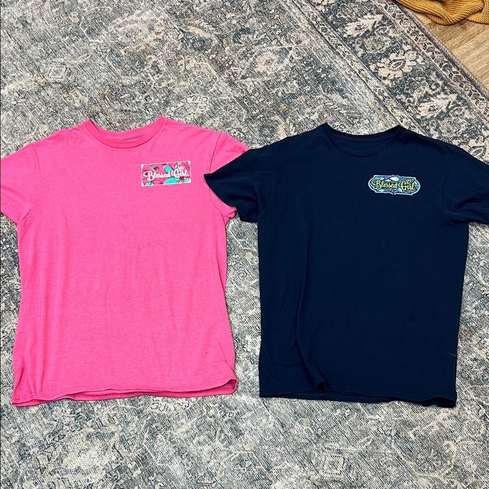 Women’s‎  Graphic T-Shirts - Pink and Navy